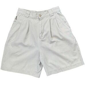 A1‎ 80s VTG Banana Republic Pleated Khaki Shorts High Waist Cotton Size 6